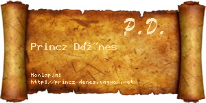 Princz Dénes névjegykártya
